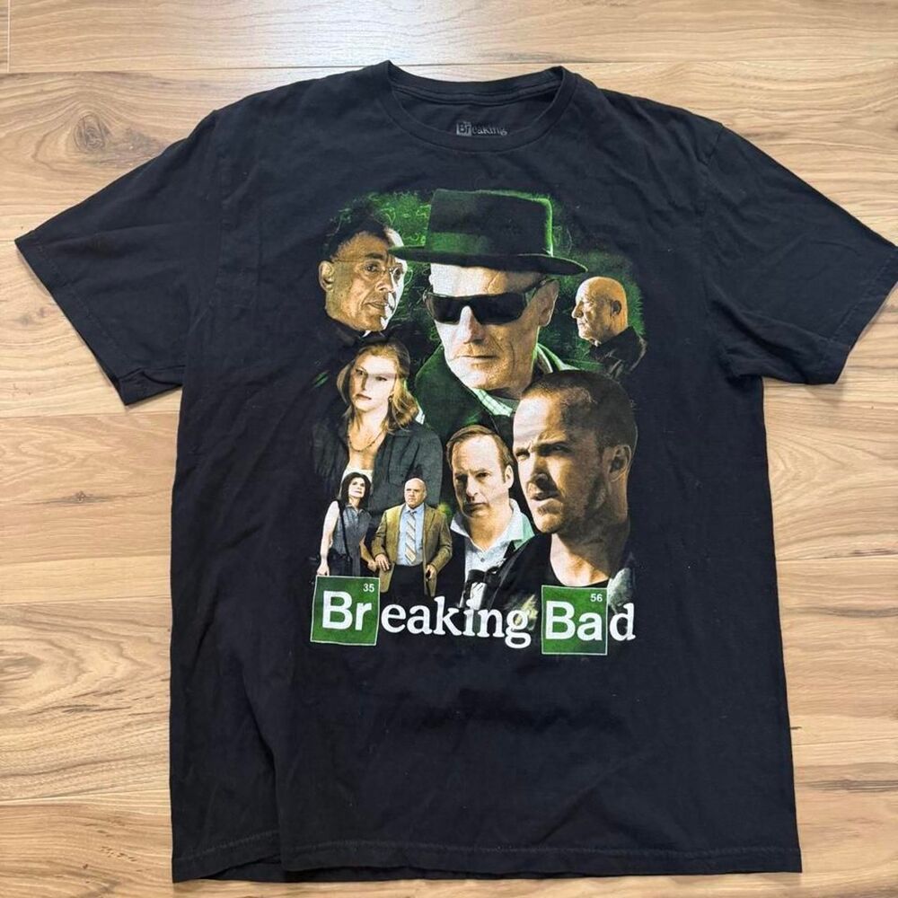Breaking Bad Tv show promo graphic big print tee Size Large